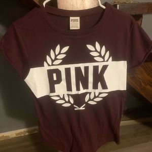 PINK, XS, Maroon T-shirt